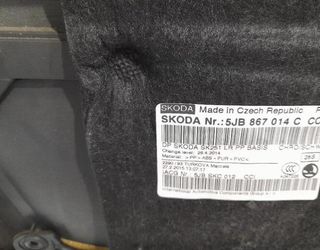Guarnecido puerta 5jb867014 skoda rapid 1.6 106019