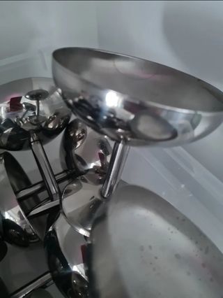 6 Coppe gelato acciaio inox