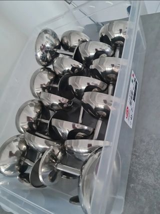 6 Coppe gelato acciaio inox