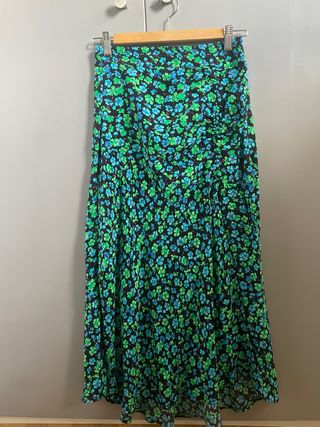 Falda larga Bershka - Flores