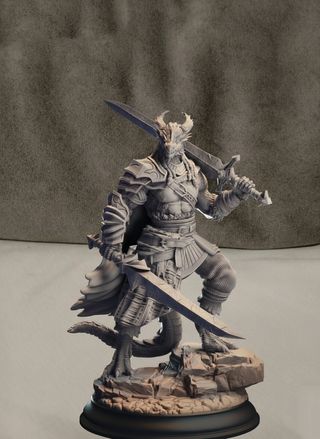 Miniatura DnD: Bárbaro Draconido