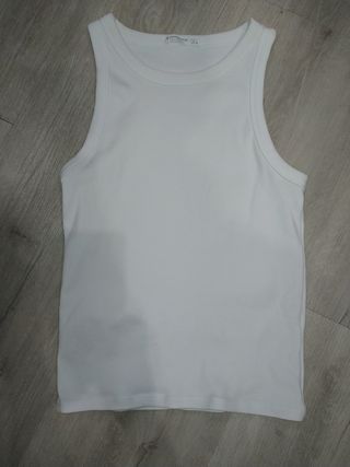 Top blanco Stradivarius - Talla S
