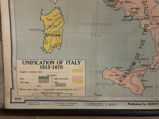Mapa Italia 1815-1870. DenoYer-Geppert