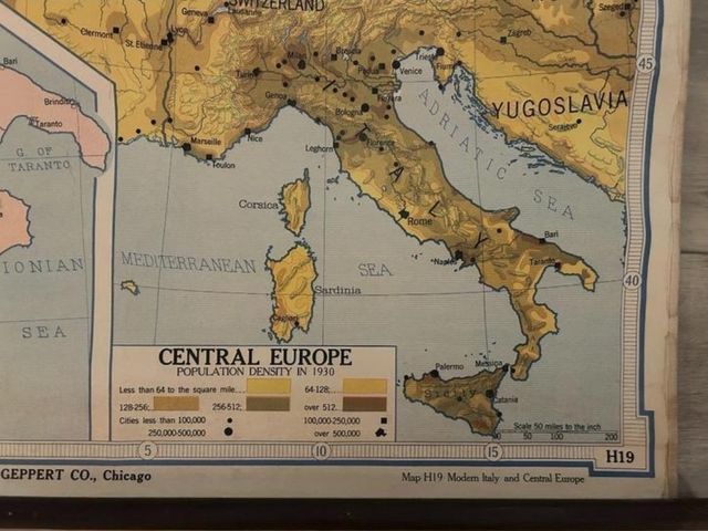 Mapa Italia 1815-1870. DenoYer-Geppert