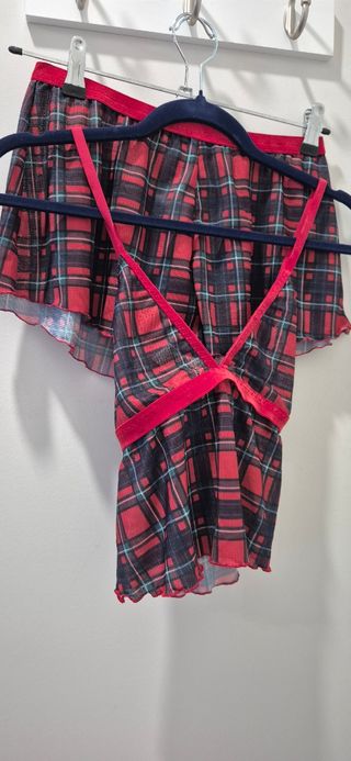 Pijama Tezenis tartán rojo
