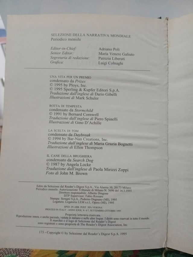 Selezione della narrativa mondiale. 40°.