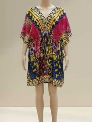 Caftán playero multicolor - Talla única