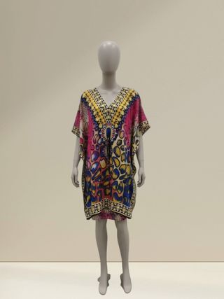 Caftán playero multicolor - Talla única