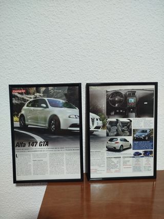 2 cuadros Alfa 147 GTA - publicidad original