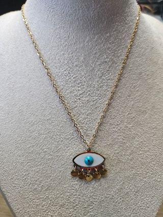 Collar Ojo Turco Dorado