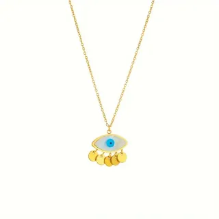 Collar Ojo Turco Dorado