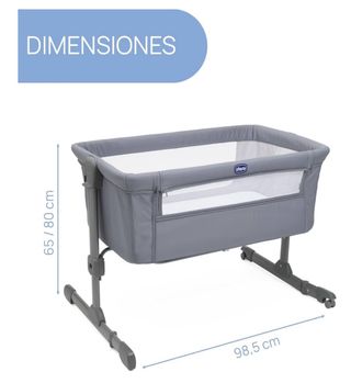 Cuna colecho Chicco Next2Me gris