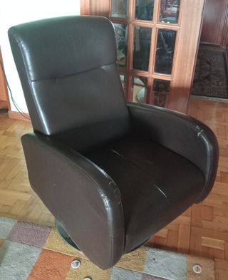 Butaca Relax Marrón - Piel Sintética