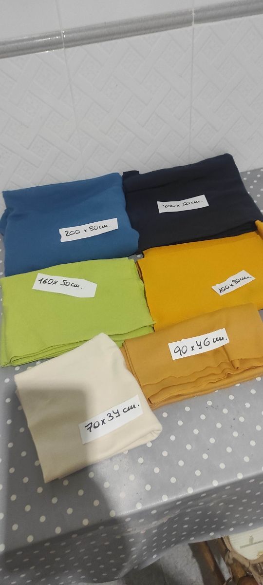 Retales de tela de punto- 7m aprox