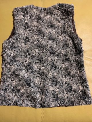 Gilet ecopelliccia grigio nero tg M