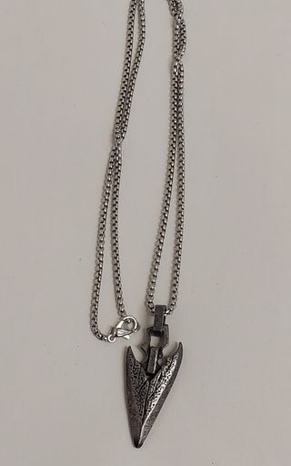 Collar puño verde plata