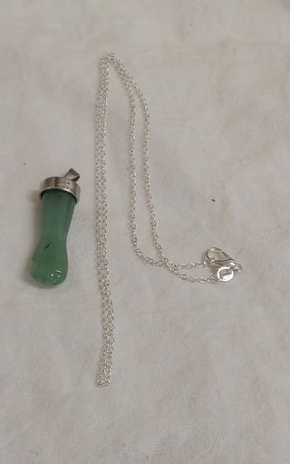 Collar puño verde plata