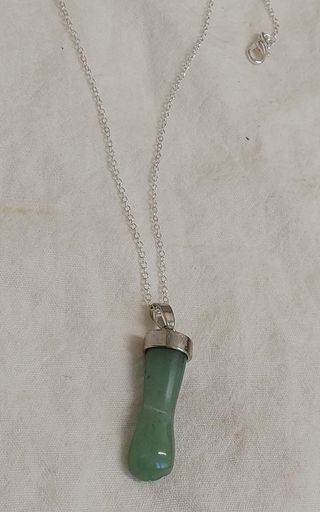 Collar puño verde plata