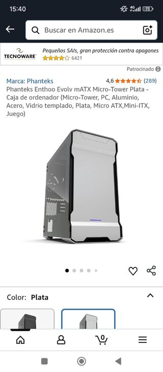 Torre PC Phanteks Enthoo Evolv - Plata