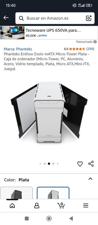 Torre PC Phanteks Enthoo Evolv - Plata