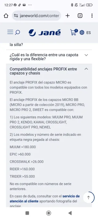 Capazo bebé rojo - nuevo de Jane Rider