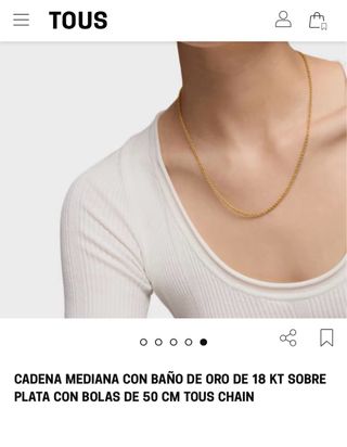 Colgante oso Tous dorado con esmeraldas