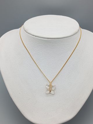 Collar mariposa vintage chapado en oro