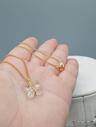 Collar mariposa vintage chapado en oro