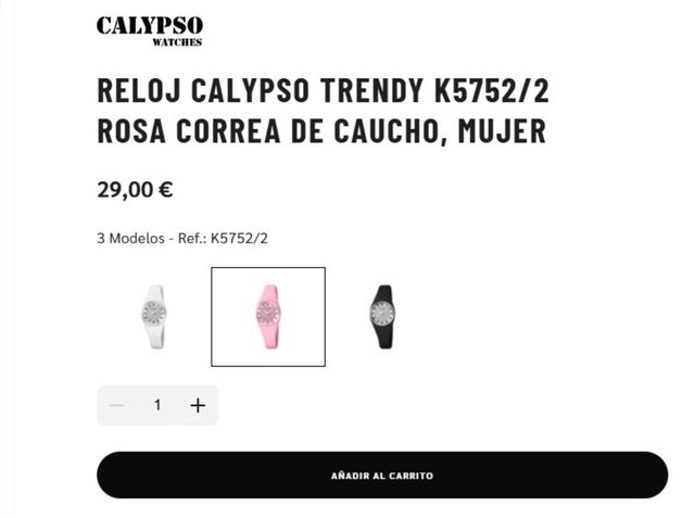 Reloj Calipso rosa - Trendy