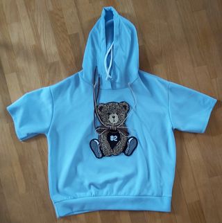 Sudadera con capucha azul - Talla S