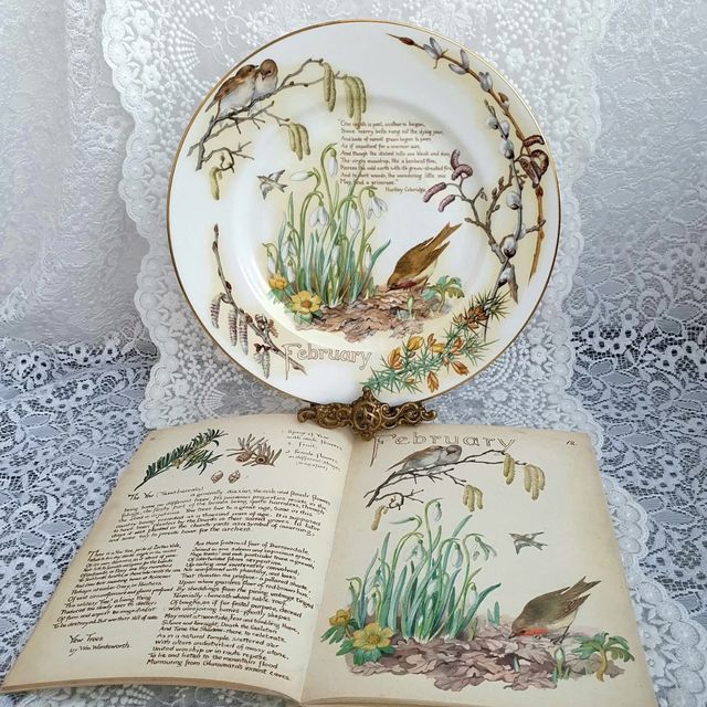 Piatto February, Edith Holden, Caverswall