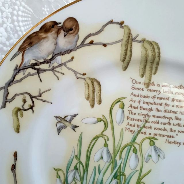 Piatto February, Edith Holden, Caverswall