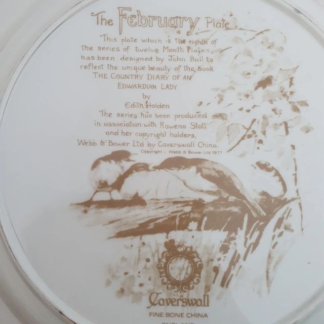 Piatto February, Edith Holden, Caverswall