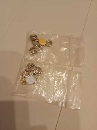 Bottoni a pressione oro argento