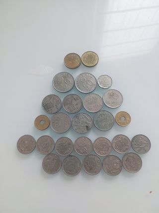 Monedas España años 80