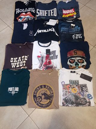 10 Camisetas M Adidas, Reebok, Marvel, Puma
