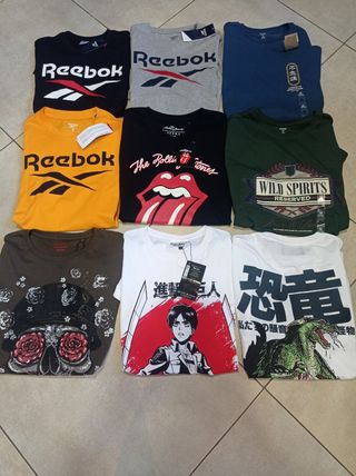 10 Camisetas M Adidas, Reebok, Marvel, Puma