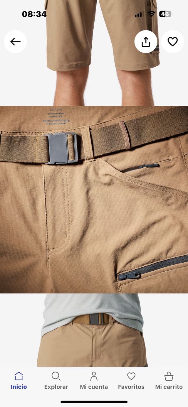 Pantalón corto Simond Travel 900 - Hombre XXL