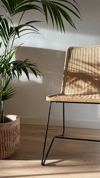 2 Sillas mimbre & aluminio