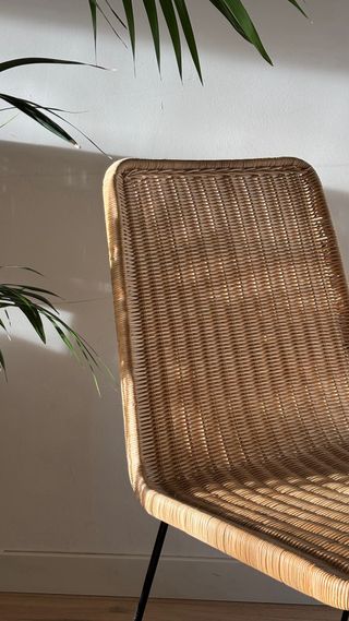 2 Sillas mimbre & aluminio