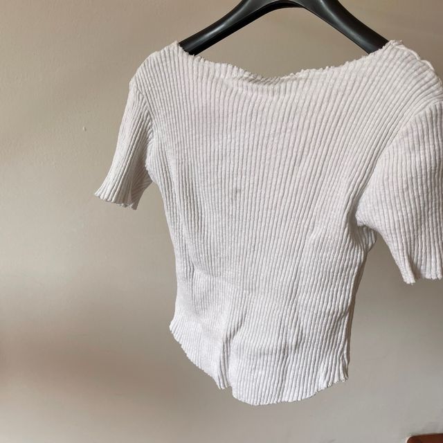 Top corto Zara bianco