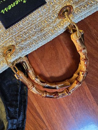 Borsa 4giveness in rafia beige