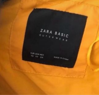 Plumífero Zara amarillo talla XS
