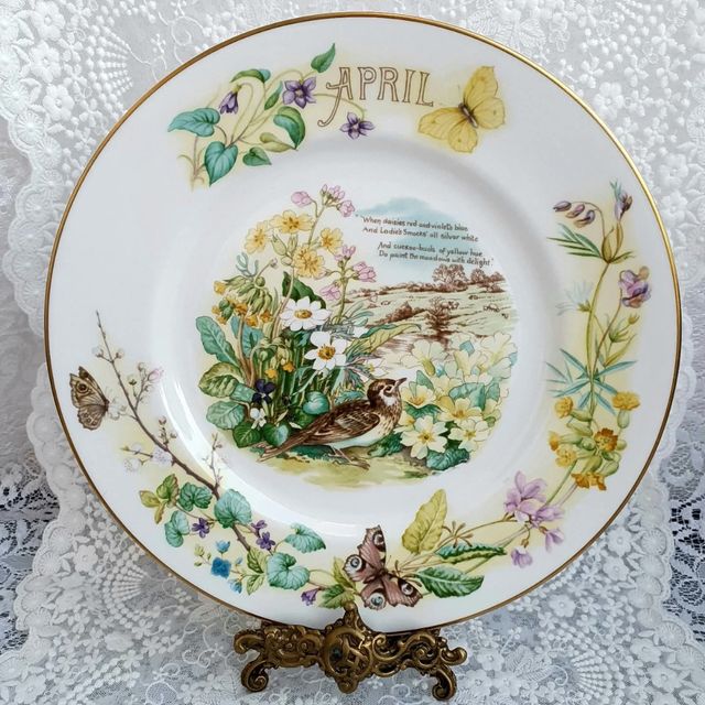 Piatto April, Edith Holden, Caverswall