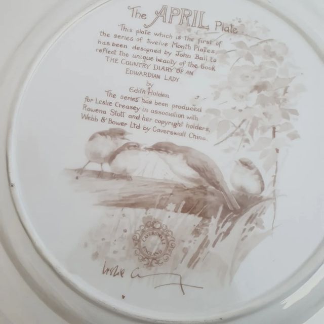 Piatto April, Edith Holden, Caverswall