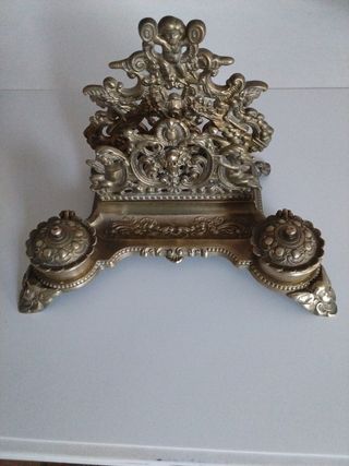 Tintero bronce antiguo
