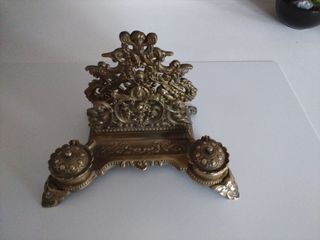 Tintero bronce antiguo