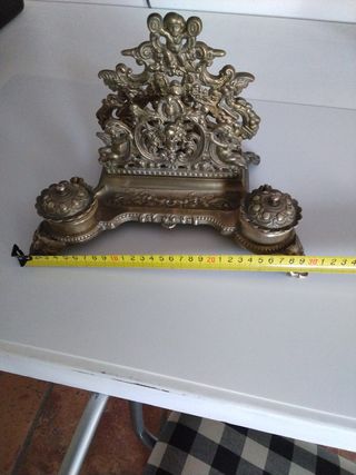 Tintero bronce antiguo