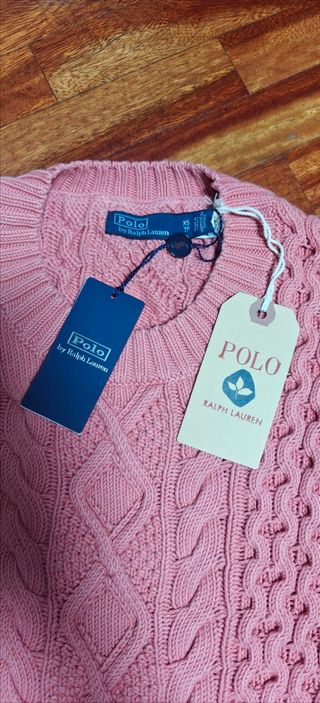 Jersey Ochos Aran rosa Polo Ralph Lauren