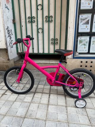 Bicicleta niña 16" rosa